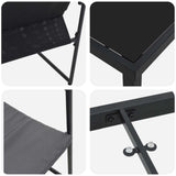 Set da Pranzo per Giardino 9 pcs Nero e antracite