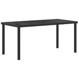 Set da Pranzo per Giardino 9 pcs Nero e antracite