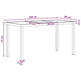 Set da Pranzo per Giardino 9 pcs Nero e antracite