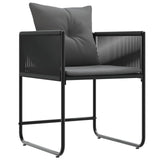 Set da Pranzo per Giardino 9 pcs Nero e antracite