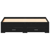 Struttura letto con cassetti Rovere nero Legno ingegnerizzato