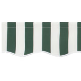 Tenda Valance per Telaio da 5 m Verde e Bianco 4.8x0.2 m