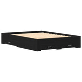 Struttura letto con cassetti Rovere nero Legno ingegnerizzato