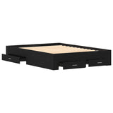 Struttura letto con cassetti Rovere nero Legno ingegnerizzato