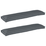 Cuscini per pallet per panca 2 pz Antracite 150x40x8 cm Tessuto Oxford