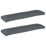 Cuscini per pallet per panca 2 pz Antracite 150x40x8 cm Tessuto Oxford