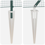 Recinzione in Filo Saldato con 7 Picchetti Verde 1.6x10 m Acciaio