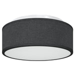 Lampada da soffitto Flush Mount Nera  30 cm in Tessuto con attacco E27