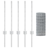 Set di Recinzione Euro Set di 2 Acciaio zincato 10 x 0.6 m