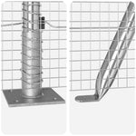 Recinzione in Filo Saldato con 13 Pali Flangiati 1.5x50 m Acciaio Zincato