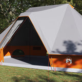 Tenda Familiare Tipi - Grigio e Arancione, per 10 Persone, Impermeabile