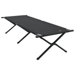 Letto Sole Pieghevole con Borsa Nero Tessuto Oxford 600D
