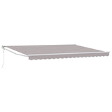 Tenda Retrattile Automatica Grigio Chiaro 450x300 cm, Tessuto di Ricambio per Tenda 4,5x3 m Grigio Chiaro