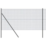 Set di Pali per Recinzione Rivestito in PVC Set di 2 Grigio