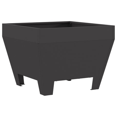 Braciere Quadrato Nero 50x50x30 cm in Acciaio di vidaXL