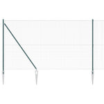 Recinzione in Filo Saldato con 7 Picchetti Verde 1.6x10 m Acciaio