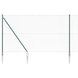 Recinzione in Filo Saldato con 7 Picchetti Verde 1.6x10 m Acciaio