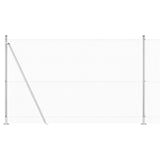 Recinzione in Filo Saldato con 13 Pali Flangiati 1.5x50 m Acciaio Zincato