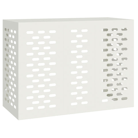 Copertura per condizionatore d'aria bianca 110x50x80 cm in acciaio