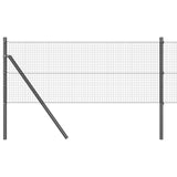 Set di pali per recinzione Set di 2 Grigio Metallo 25 x 0.5 m