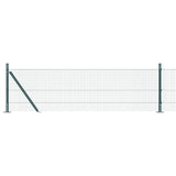 Recinzione in Rete Saldato con 13 Pali Flangiati Verde 0.4x50 m Acciaio