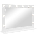 Specchio da toeletta con luci LED Bianco 80x55x18 cm