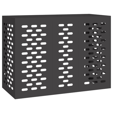 Copertura per Condizionatore Nera 110x50x80 cm Acciaio