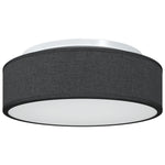 Lampade a Soffitto a Incasso Nere  38 cm Tessuto E27