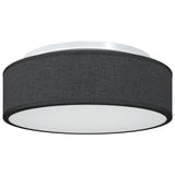 Lampade a Soffitto a Incasso Nere  38 cm Tessuto E27
