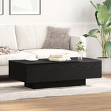 Tavolino da caffè Nero Rovere 100x30x36,5 cm Legno ingegnerizzato