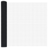 Recinzione in Filo Saldato con 13 Post Flangiati Grigio 1x100 m Acciaio