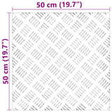 Pannelli in Alluminio a Scacchiera 4 pz Antiscivolo 50x50 cm