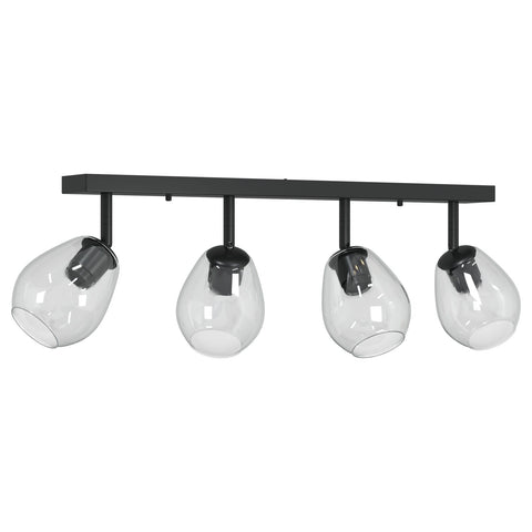 Lampade da soffitto con paralume in vetro regolabile anthracite E27