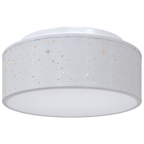 Lampade a soffitto con paralume stellato Grigio  30 cm Tessuto E27
