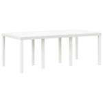 Set Pranzo Giardino 9 Pezzi con Cuscini Bianco Polyrattan