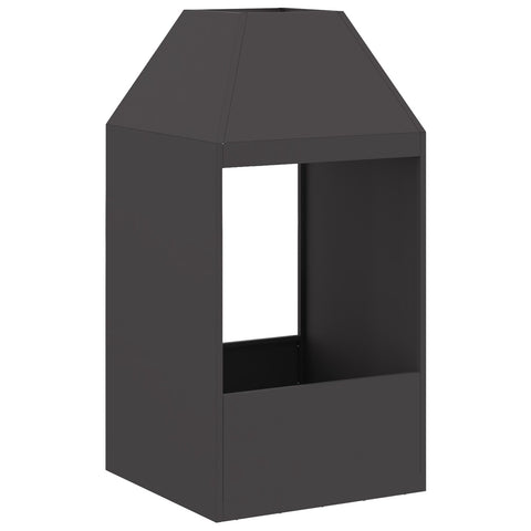 Braciere Nero 50x50x100 cm in Acciaio