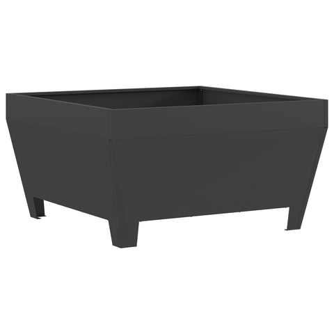 Braciere Quadrato Nero 80x80x43 cm in Acciaio - vidaXL