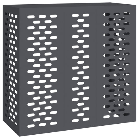 Copertura per Condizionatori Antracite 110x50x105 cm Acciaio
