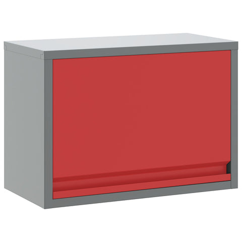 Armadio per attrezzi a parete con porta a gas rossa, 50x25x35 cm