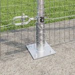 Recinzione a rete saldata con 13 pali flangiati 1.5x50 m in acciaio galvanizzato