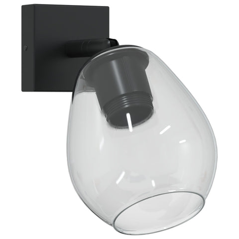 Lampade da soffitto con paralume in vetro regolabile antracite E27