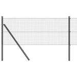 Set di Pali per Recinzione Set di 2 Grigio Plastica, Metallo