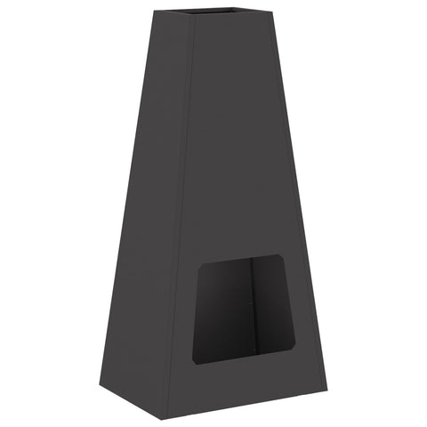 Focolare Nero 50x35x100 cm Acciaio