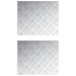 Lastre in Alluminio Antiscivolo a Rombo 2 pezzi 60x50 cm