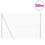 Recinzione in Filo Saldato con 13 Pali Flangiati 1.5x50 m Acciaio Zincato