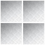 Pannelli in Alluminio a Scacchiera 4 pz Antiscivolo 50x50 cm