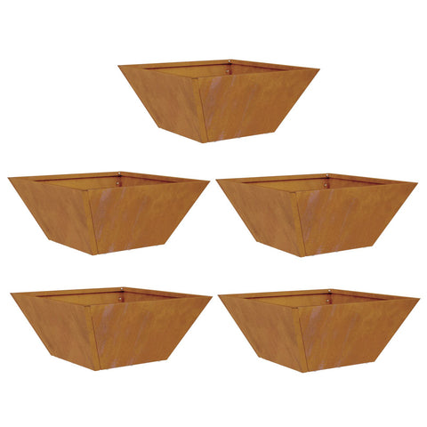Fioriere in Metallo Acciaio Anti-Intemperie 35 x 35 x 15 cm