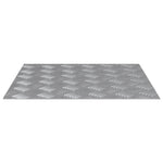 Pannelli in Alluminio a Scacchiera 4 pz Antiscivolo 50x50 cm