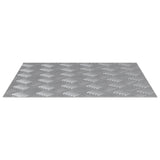 Pannelli in Alluminio a Scacchiera 4 pz Antiscivolo 50x50 cm