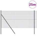 Set di Pali per Recinzione Rivestito in PVC Set di 2 Grigio
